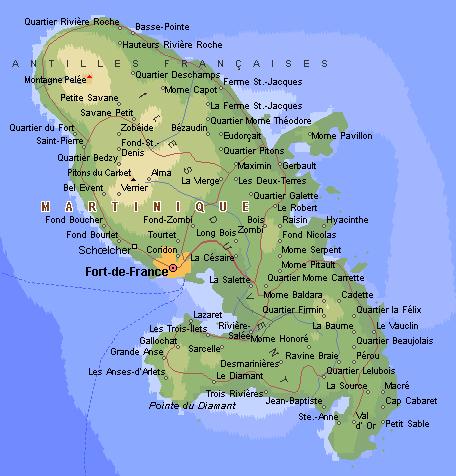 Carte Martinique