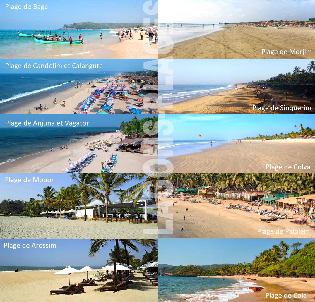 Belles plages de Goa en Inde