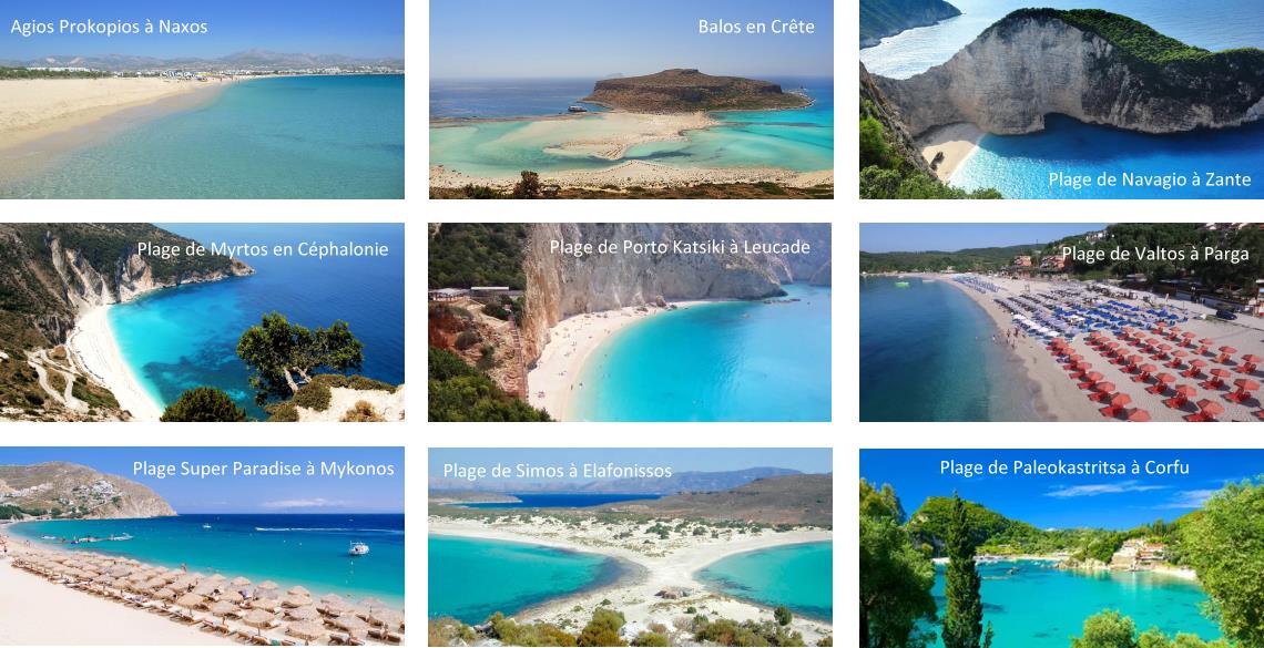 Les plus belles plages de Grèce, Crête, Corfou, Mykonos, Zante