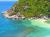 THAILANDE, Plage Koh Nang Yuan - langue de sable corallien visible  mare basse reliant deux petites les. point de dpart du snorkeling, o les plonges valent vraiment le prix de l'excursion (40  en 2014), repas et boissons inclus..