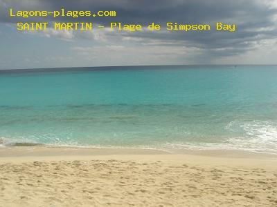 Plage de saint martin  Longue plage de Simpson Bay