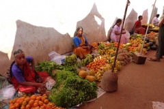 Goa, Inde, fruit, femme, légume