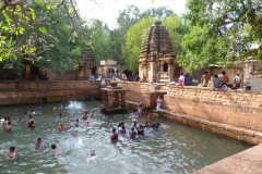 Pattadakal Aihole, Inde, bain