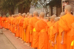 Laos, moines bouddhistes