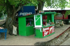bar, plage, Caya Levantado, Samana, Baie, République Dominicaine, Caraïbes