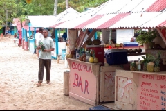 bar, plage, Caya Levantado, Samana, Baie, République Dominicaine, Caraïbes