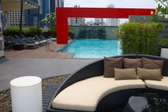 Thaïlande, Bangkok, hotel avec piscine sur le toit