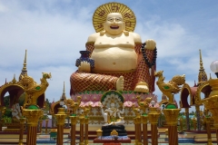 Thaïlande, île Koh Samui, Bophut, temple Wat Plai Laem, gros bouddha