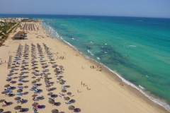 Tunisie, Djerba plage et hôtel Vincci Helios vue aérienne