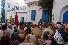Tunisie, Sidi Bou Saïd, procession