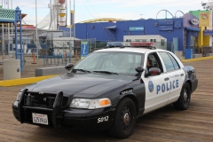 USA, Côte ouest, Los Angeles, voiture de police de Santa Monica