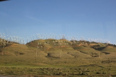 USA, Côte ouest, éoliennes vers Oakdale Californie