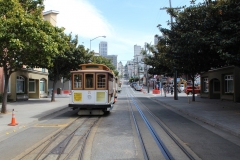 USA, Côte ouest, San Francisco, Cable car historique