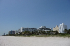 Floride, USA, South Beach, la plage de sable blanc, mer turquoise