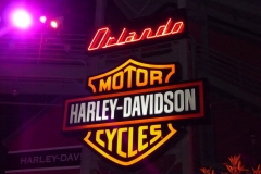 Floride, USA, Orlando, parc Disney, Harley Davidson enseigne