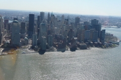 New York City, USA, survol de Manhattan sud, Hudson river