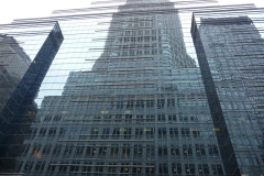 New York City, USA, Manhattan, reflet de buildings