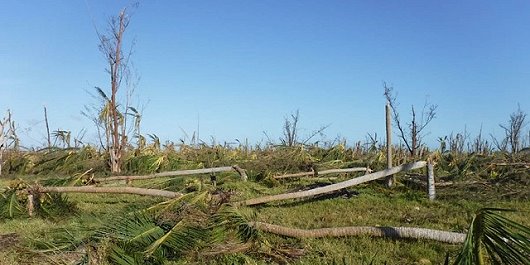 Farquhar après le passage du Cyclone Fantala 18 avril 2016