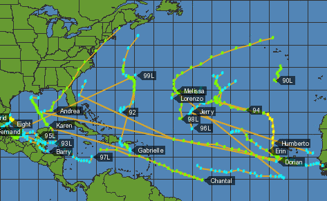 Cyclones Caraïbes en 2013