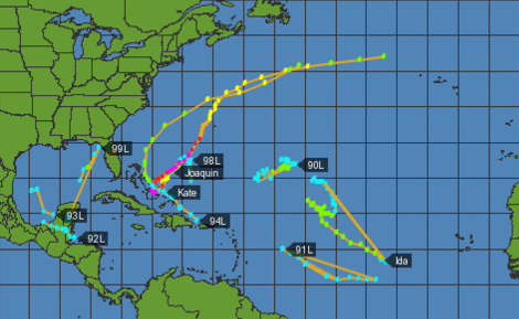 Cyclones Caraïbes en 2015