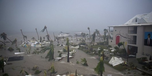 Saint-Martin Philipsburg après le passage de l'ouragan Irma de septembre 2017