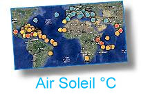 Rpartition goagraphique des plages selon la temprature de l'air