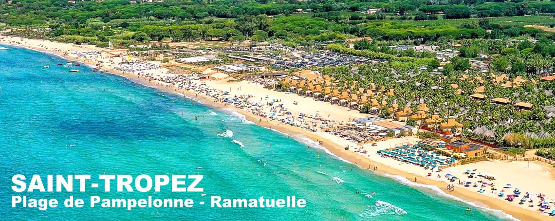 Plage de Pampelone Ramatuelle à Saint-Tropez