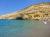 CRETE, Matala - matala est situ sur la cte sud de la crte,  65 kilomtres d'hraklion. sympatique ville des hippies de annes 70. grottes troglodytes dans les falaises autour de la baie. plage de sable mais qui plonge rapidement dans la mer. de plus, chaussons pour entrer dans l'eau obligatoire (oursins). a voir !.