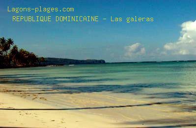 Plage de la REPUBLIQUE DOMINICAINE  Las galeras, plage avec barrire de corail