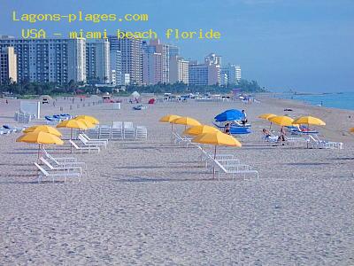 Plage des USA à Miami beach floride