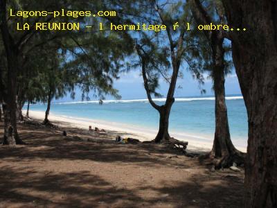 Plage de la reunion  L hermitage  l ombre...