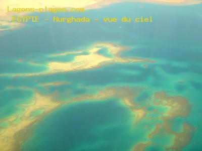 Plage de L' EGYPTE  Hurghada - vue du ciel