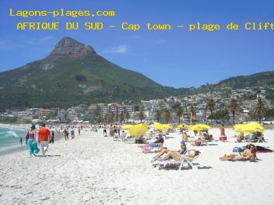 Plage de L' AFRIQUE DU SUD  Cap town - plage de Clifton