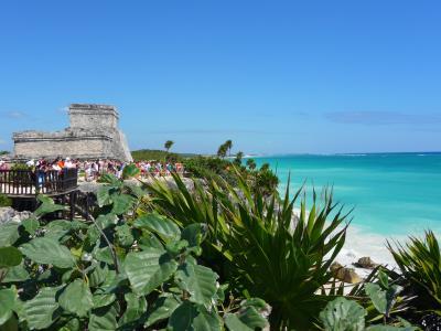 Plage du mexique  Tulum - archeologie Maya Yucatan 