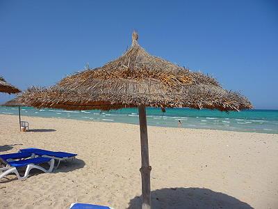 Plage de la TUNISIE  Djerba Lookea hotel Vinci helios 