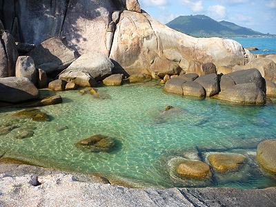 Plage de la THAILANDE  Koh Samui lagon Grandfather rock