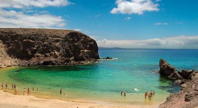 Plage des canaries  Lanzarote Plage de Papagayo