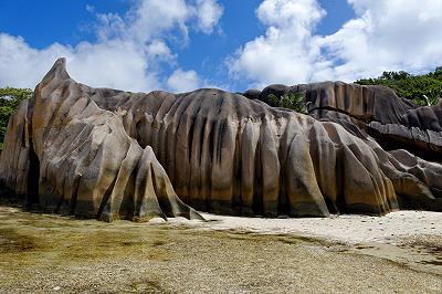 Plage des seychelles  La Digue Anse Source d'Argent