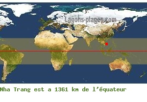 Distance équatoriale de Nha Trang, VIETNAM !