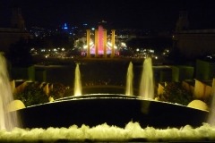 Espagne, Barcelone, Fontaine de Montjuïc