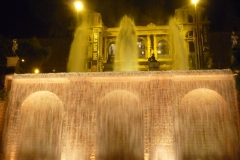 Espagne, Barcelone, Fontaine de Montjuïc