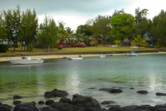 Ile Maurice, Cap Malheureux, baie, bateau