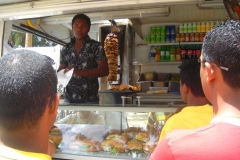 Ile Maurice, Mont Choisy, camion, cuisine, déjeuner