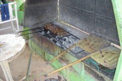 Maroc, Grand sud, zagora, BBQ, brochettes