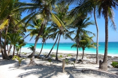 Mexique, Tulum, la plage, paradisio beach