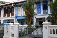 Singapour, rue Koon Seng, shophouses, maisons colorées, Quartier de Katong