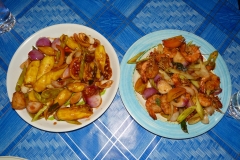 Sri Lanka plats calamars et crevettes