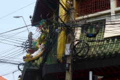 Thaïlande, Bangkok, câbles électriques