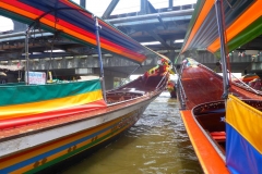 Thaïlande, Bangkok, bateau sur les klongs du fleuve Chao Phraya