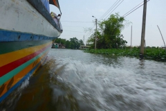 Thaïlande, Bangkok, bateau sur les klongs du fleuve Chao Phraya